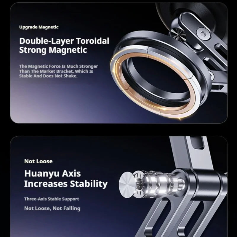 Magnetic Car Phone Holder 360 degree Rotation Vacuum Adsorption Strong Suction Holder for Mobile Phone